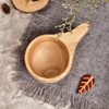 200ml Single Hole Wooden Cup with Hanging Buckle Milk Coffee