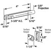 Prime-Line U 9961 4-In. Surface Bolt, Solid Brass, Polished Brass