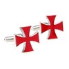 Red Cross Cufflinks for Men, Elegant Religious Accessories, Ideal for