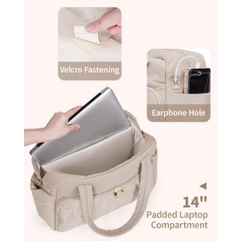 Wandering Nature Travel Gym Duffle Bag for Women, 25L Puffer Duffle with 14'' Laptop Compartment & Wet Pocket, Quilted Personal Item Bag Carry on Luggage Weekender Overnight Organizer, Gourd Pattern