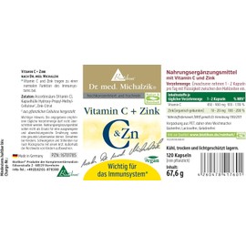Vitamin C + Zinc According to Dr. Michalzik - No Additives - From BIOTIKON®