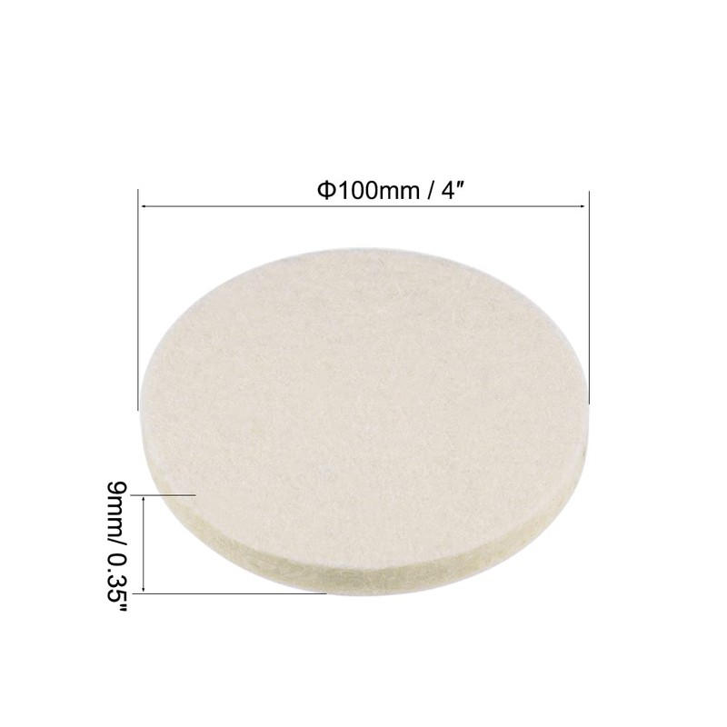 sourcing map Pack of 2 4 Inch Wool Felt Polishing