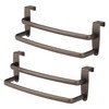 iDesign 9-inch Over-the-Cabinet Double Towel Bar - Set of 2