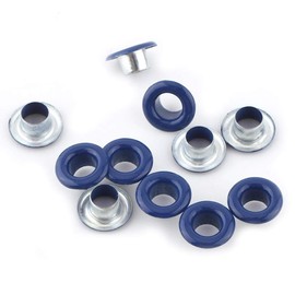 Sugoyi Eyelets and Grommets, 100Sets 5 Colors Grommet Kit, Metal Scrapbooking 5mm for Craft Making Crafts Bag Clothes for DIY Project(Navy Blue)