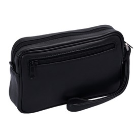 UMTI Leather Wrist Bag for Men Made of Cowhide Leather (126B) Men's Bag Genuine Leather Bag, black