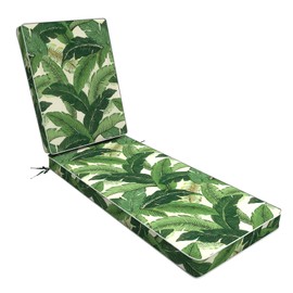 LVTXIII Outdoor Chaise Lounge Cushion, 80 x 26 x 3 Inch Patio Water-Repellent Lounge Chair Seat Cushions for Pool Side Use, Swaying Palms Green