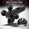 Trailer Hitch Tri Ball Mount with Hook,Fits 2” Hitch Receiver,1-7/8",