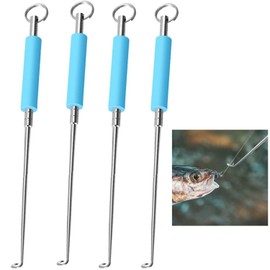 LiJuanWang Fishing Hook Remover, 4 Pieces Stainless Steel Fishing Unhook Disgorger, Fast Sea Fishing Hook Remover, Portable Fishing Hook Remover, Unhooking, Fishing Accessories