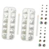 Healeved 3sets Nail Bling Rhinestones for Crafts Diamond Stones for