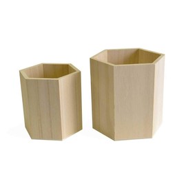 Artemio ROWLANDS Artemio Set of 2 Decorative Hexagonal Jars 10cm 8cm