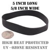 Black #105 Extra Wide Large Premium Outdoor Rubberbands, Made in