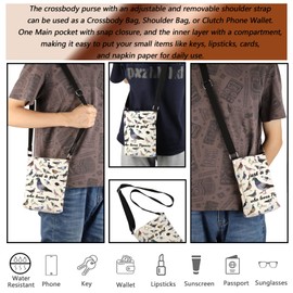 MBMSO Pigeon Crossbody Bag Pigeon Lovers Gift Pigeons Bird Crossbody Purse Birding Gift for Pigeons Owner Pigeons Pattern Bag, Pigeons Crossbody