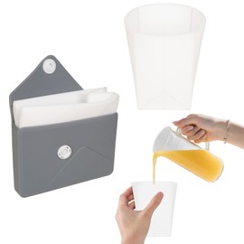 WMDDIAN Silicone foldable cup – foldable travel cup, suitable for camping, hiking, and outdoor activities | leak-proof portable drinking cup | wallet-sized, can hold other small items (250ml)