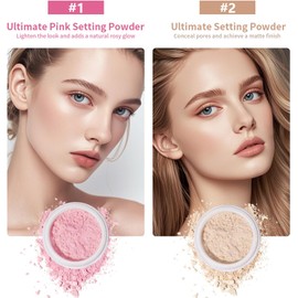 Polvo fijador para diferentes tonos de piel con efecto de maquillaje mate para un acabado de color lechoso que oculta los poros Maquillaje duradero