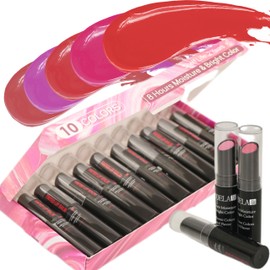 Yopela 10 Pack Tinted Lip Balm Stocking Stuffers Gifts Tinted Chapstick - Moisturizing Lips - No petroleum, Chemicals, Gluten, or Phthalat Mother's Day Gifts