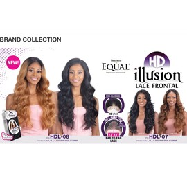 FreeTress Equal Freetress Equal HDL-07 HD ILLUSION LACE FRONTAL WIG (1B), 15 ounces