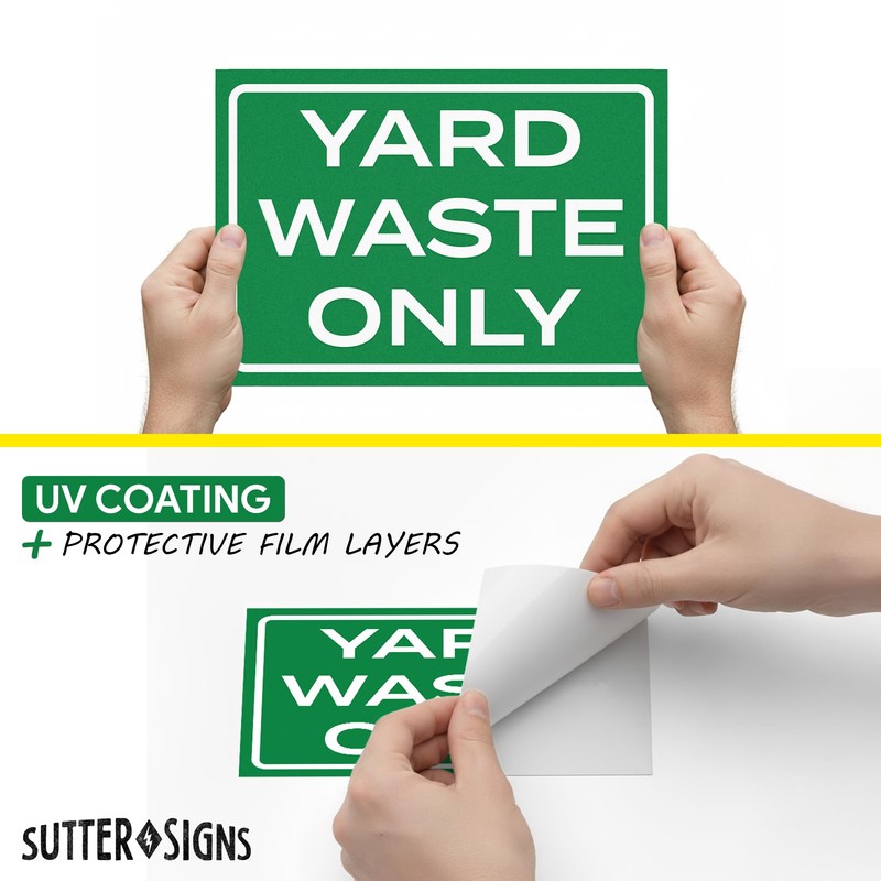 4pk Yard Waste Stickers 10" x 7" | Weatherproof Vinyl