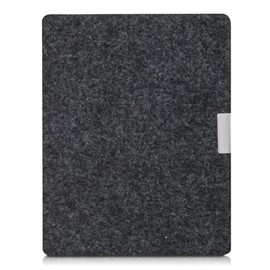 kwmobile Case for Kobo Aura Edition 1 - Book Style Felt Fabric Protective e-Reader Cover Folio Case - Dark Grey