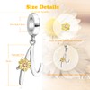 Shining Charm Initial Letter A Charms for Bracelets Sunflower Gifts