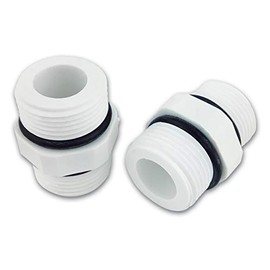 Finerfilters 3/4" x 3/4" Male Threaded Hex Nipple Plastic Fittings x2