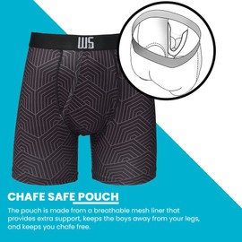 Warriors & Scholars | Boxer Briefs With Pouch | Mens boxer briefs | Boxer briefs for men pack of 6 | Printed Mens underwear, Pack Am115fbp, Medium