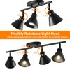 Black 4 Light Plug in Ceiling Light Fixture,Modern Plug in
