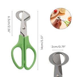 LVYKING 3 Pcs Quail Egg Cutter Scissors, Stainless Steel Pigeon Egg Scissor, Kitchen Egg Shears Tool for Quail Eggs (Green)