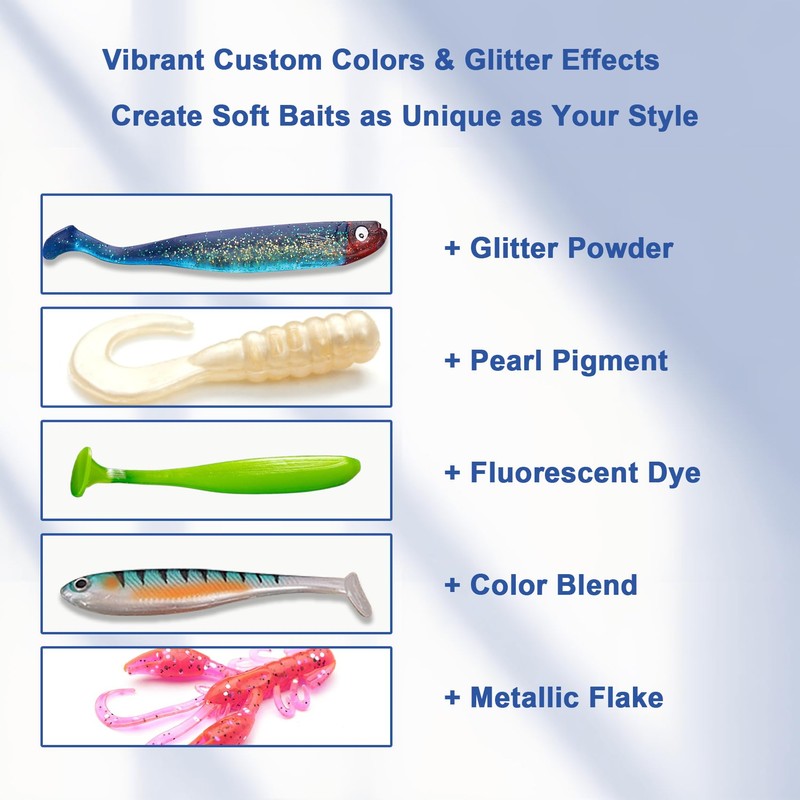 Eupheng PlastiCatch Series Plastisol Fishing Lure Making Plastic Rubber, Crystal