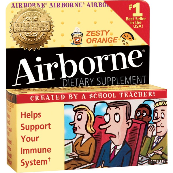 Airborne Orange Original Supplement Tab - 10 count