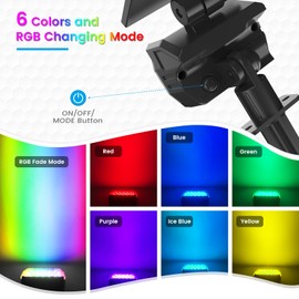 VOLISUN Solar Spot Lights Outdoor Waterproof IP67, 27 LED with 6 Colors Changing Solar Lights Outdoor Spotlights Auto On/Off Solar Landscape Lights for Outside Yard Garden Pathway(8 Pack- RGB)