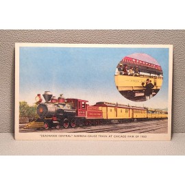 unknown 1950 Postcard~Deadwood Central Train At~1950 Chicago Worlds Fair. #-3240
