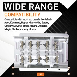 BlueStars 279838 Dryer Heating Element 3977767 3392519 Thermal fuse COMPLETE Dryer Repair Kit - Compatible with Whirlpool Kenmore Dryers - Replaces 3403585 8565582 3398064