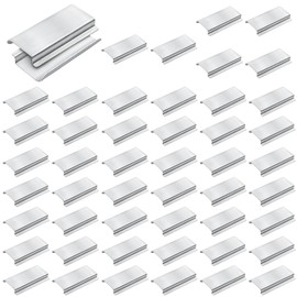 Universal Aluminum Window Screen Pull Tabs Replacement, 50-Pack Durable UV-Resistant Breakage-Proof Flat Groove (C-Shaped) Clip Tabs - Better Than Plastic​​