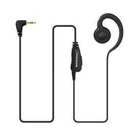COMMIXC 2-Pack Walkie Talkie Earpieces, 2.5mm 1-Pin Two Way Radio Headset with PTT Mic and 180° rotatable Earbud, Compatible with Motorola Talkabout Two-Way Radios