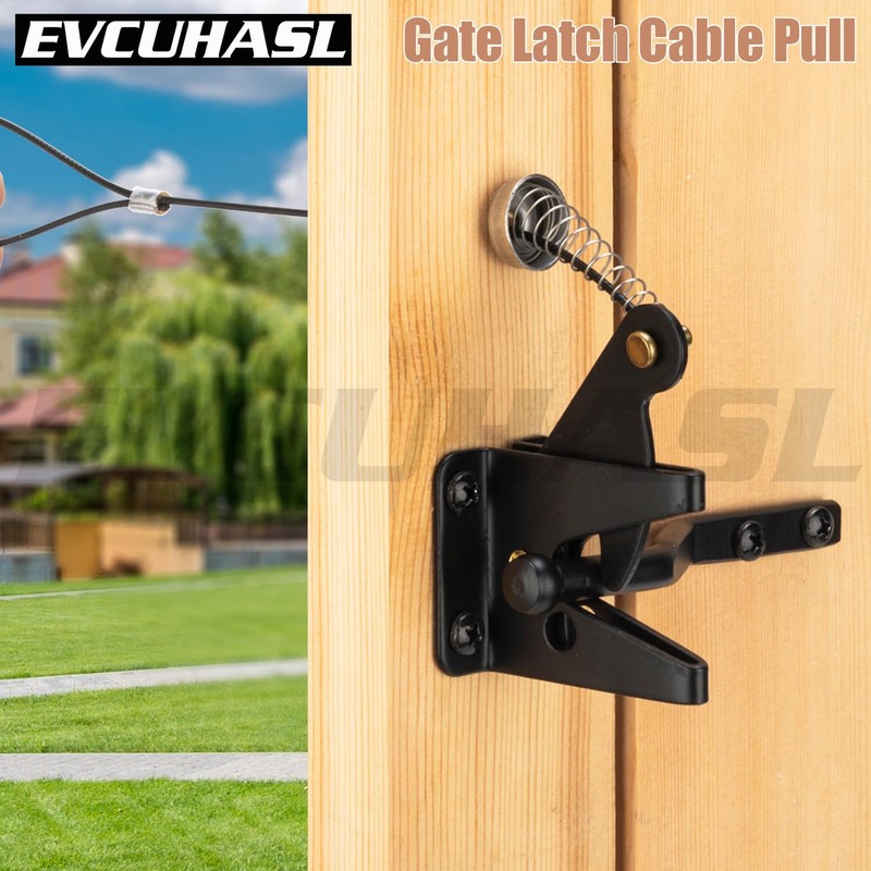1 Piece Gate Latch Cable Pull, Stainless Steel Spring Loaded