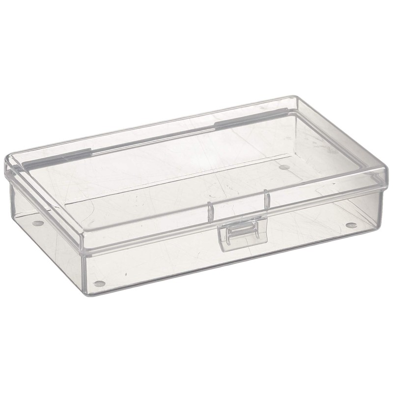 Goodma 7 Pieces Mixed Sizes Rectangular Empty Mini Clear Plastic