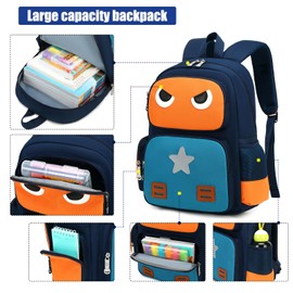 SIVENKE Children's Backpack for 5-10 Years Old Children Boys 15L Backpack Daypack School Bag Backpacks School Bag Boys Girls, Upgraded Orange Green