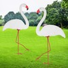 White Flamingo Yard Decorations Pack of 2 Flamingo Decor Ornaments
