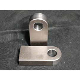 EMS Offroad Clevis Mounts, 1" x 5.5", Silver, Cold Rolled Steel 1018, Fits 3/4" Clevis or Shackle, Sold as a Pair