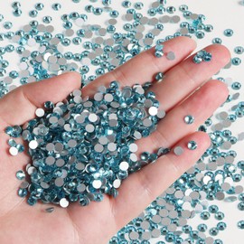 Beadsland Flatback Rhinestones Bulk,14400pcs Red Rhinestones for Nails Crafts Clothes DIY Decoration, Aquamarine, SS10, 2.7-2.9mm