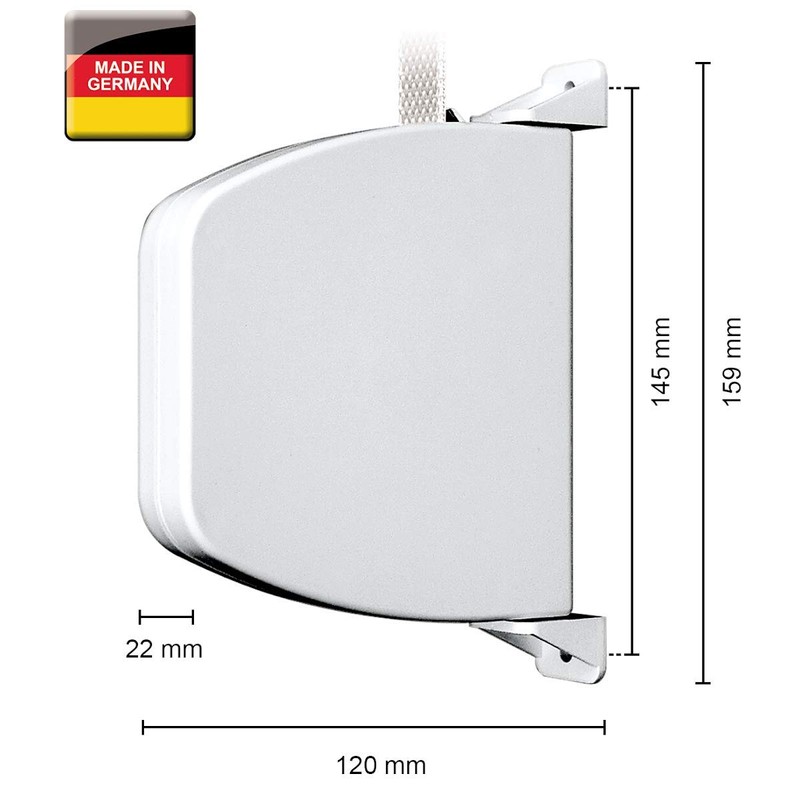 Schellenberg Screw-in Winder with Mini and Maxi Strap, White, 50507