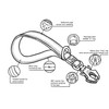 AK-9 Short Traffic Control Lead with a Soft Padded Neoprene