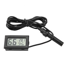 Garosa Termómetro digital Higrómetro Medidor de Monitor Pantalla LCD Mini Higrómetro Pantalla de Temperatura de Humedad Integrada con Sonda Externa pa