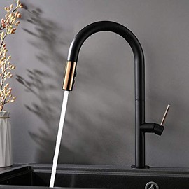 Kitchen Sink Basin Mixer Tap Newly Arrived Pull Out Kitchen Faucet Rose Gold and White Sink 360 Degree Rotation Kitchens Kitchen Tap