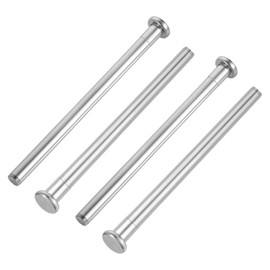 4 Pcs Door Hinge Pins, 3.5 Inches Hinge Mailbox Pin for Interior Door Security Replacement Outlet Stainless Steel Bushing Repair Kit for Repair and Replacement, Silver