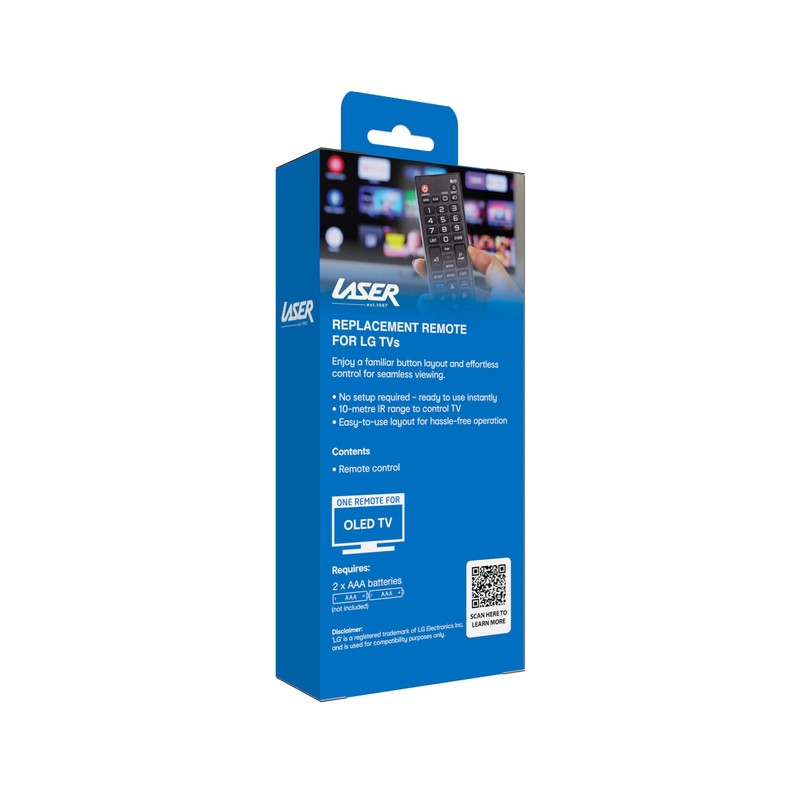 Laser Remote Control for LG TV – Compatible with LED,