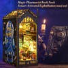 DIY Book Nook Kit, 3D Wooden Puzzle Bookshelf Decor, Miniature