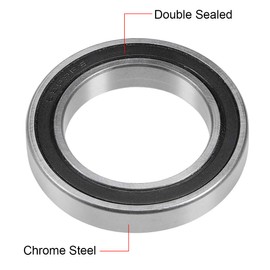 uxcell 6909-2RS Deep Groove Ball Bearing 45x68x12mm Double Sealed Chrome Steel Bearings 1-Pack