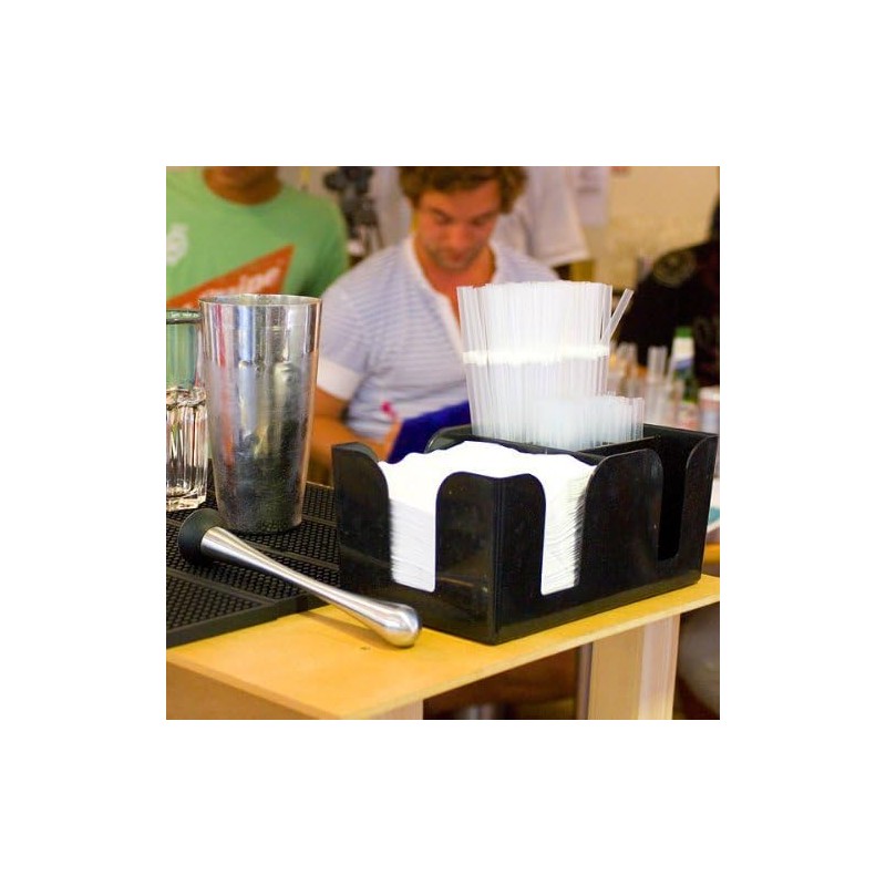 Classic Plastic Bar Storage System Black Bar Container Bar Organizer