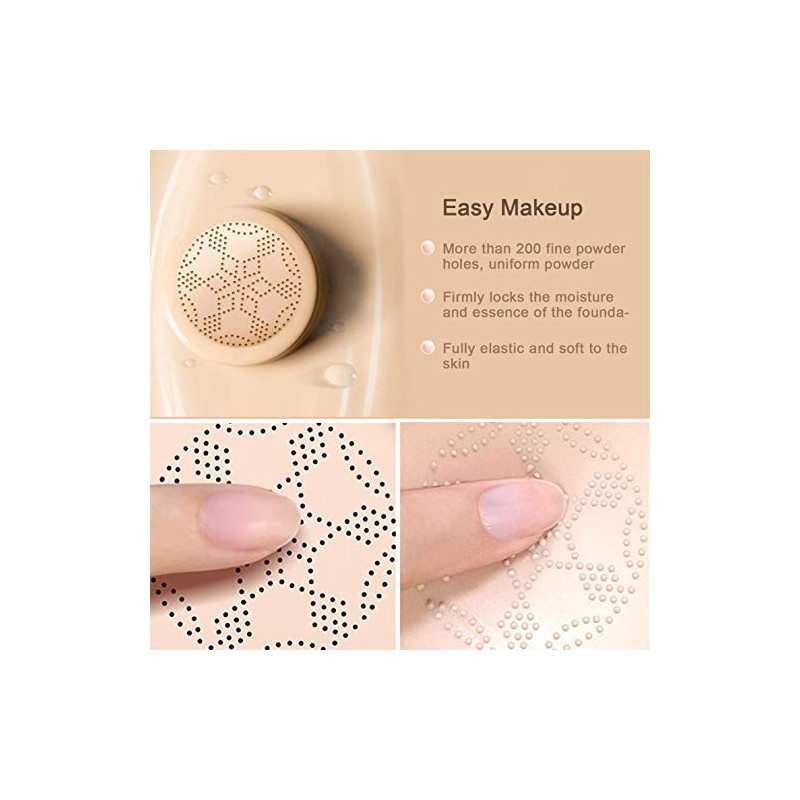 Nuibo Air Cushion Base Maquillaje Hidratante Líquida Larga Duración Dos